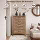 thumbnail image 4 of Yeshouse Cómoda de 5 Cajones para Dormitorio, Juego de Cajones Altos Rústicos de Madera, Cómoda de Granja con Organizador de Almacenamiento para Dormitorio, Sala de Estar, Pasillo y Entrada, 4 of 8