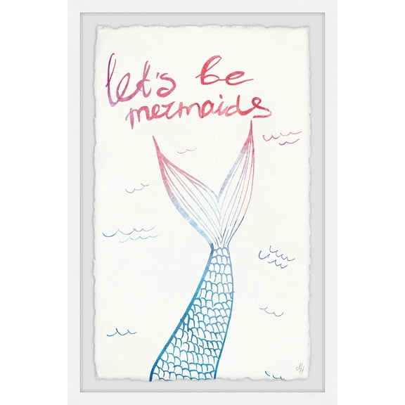 Marmont Hill Let's Be Mermaids III Framed Wall Art
