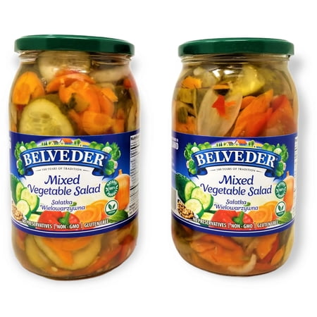 Belveder Mixed Vegetable Salad 31.74 oz 900g Vegan Non-GMO Gluten-Free Pack of 2