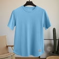 thumbnail image 1 of Men's Solid Color Comfortable Sport Casual Short Sleeved Round Neck Shirts, 1 of 9