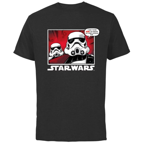 Star Wars Stormtroopers Droids We Were Looking For Comic - Short Sleeve Cotton T-Shirt for Adults - Customized-Black