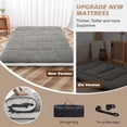 thumbnail image 4 of Twin Size Futon Mattress - Fleece Foldable Japanese Floor Mattress - Super Soft Fuzzy Sleeping Pad for Adults - Tatami Mat Suitable for Camping & Guest & RV Mattress- Grey (Twin:80"L x 39"W x 4"Th), 4 of 14