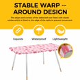 thumbnail image 4 of Valentines Day Table Cloths for 8 Foot Rectangle Tables, Pink Love Heart Patio Waterproof Elastic Fitted Tablecloths, Washable Rectangular Table Cover for Camping, 4 of 8