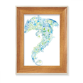thumbnail image 1 of Blue Texture Fish Protect Animal Pet Lover Desktop Wooden Photo Frame Display Picture Art Painting Multiple Sets, 1 of 3