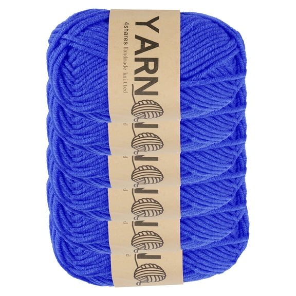 Uxcell 6Pcs Crocheting Yarn, 1.8mm Blue 5 Ply Acrylic Yarn 150g Sport Weight Yarns Bulk Soft and Fluffy Yarns for Knitting DIY Crochet Handicraft Blankets Gift, 328 Yards Total