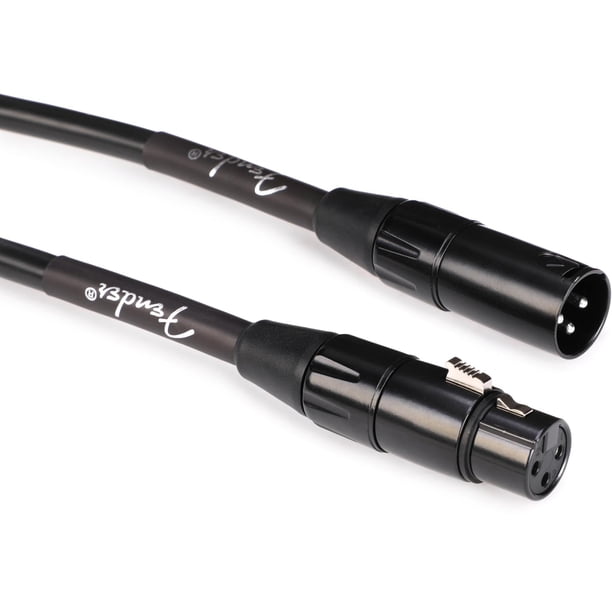 Cable de micrófono Fender Professional Series XLR de 15 pies, negro