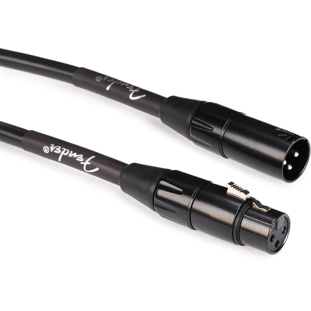 Cable de micrófono Fender Professional Series XLR de 15 pies, negro