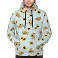 thumbnail image 4 of Hoodies for Men - bear sunflower checkered blue Long Sleeve Comfrt Men'S Fashion Hoodies & Sweatshirts, Sweatshirts for Men Hoodies Pullover Clothing Clothes with Pouch, 4 of 7