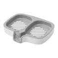thumbnail image 2 of Soap Holder Double Layer Detachable Soap Box Self Draining Tray for Bathroom Shower Kitchen Gray 7x6x1 Inches, 2 of 6