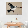 thumbnail image 2 of Acheng Dove of Peace Street Art Painting Bethlehem Mural Graffiti Banksy Canvas Wall Art Print Living Room Bedroom Kitchen Bathroom Office Dorm Room Modern Decor Ready to Hang  pattern3, 2 of 6