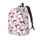 thumbnail image 1 of Disketp Pineapple Flamingo print Canvas Backpack Lightweight Travel Daypack Student Rucksack Laptop Backpack-, 1 of 5