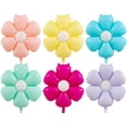 thumbnail image 1 of Jiibva 6Pcs/Set Daisy Balloons Candy Colored Flower Balloon Fresh Style Aluminum Film Balloons Cute Balloons Photo Prop Decorations, 1 of 7