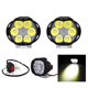 thumbnail image 3 of Luces LED adicionales impermeables para motocicleta 6 LED faros delanteros luz antiniebla JM, 3 of 5