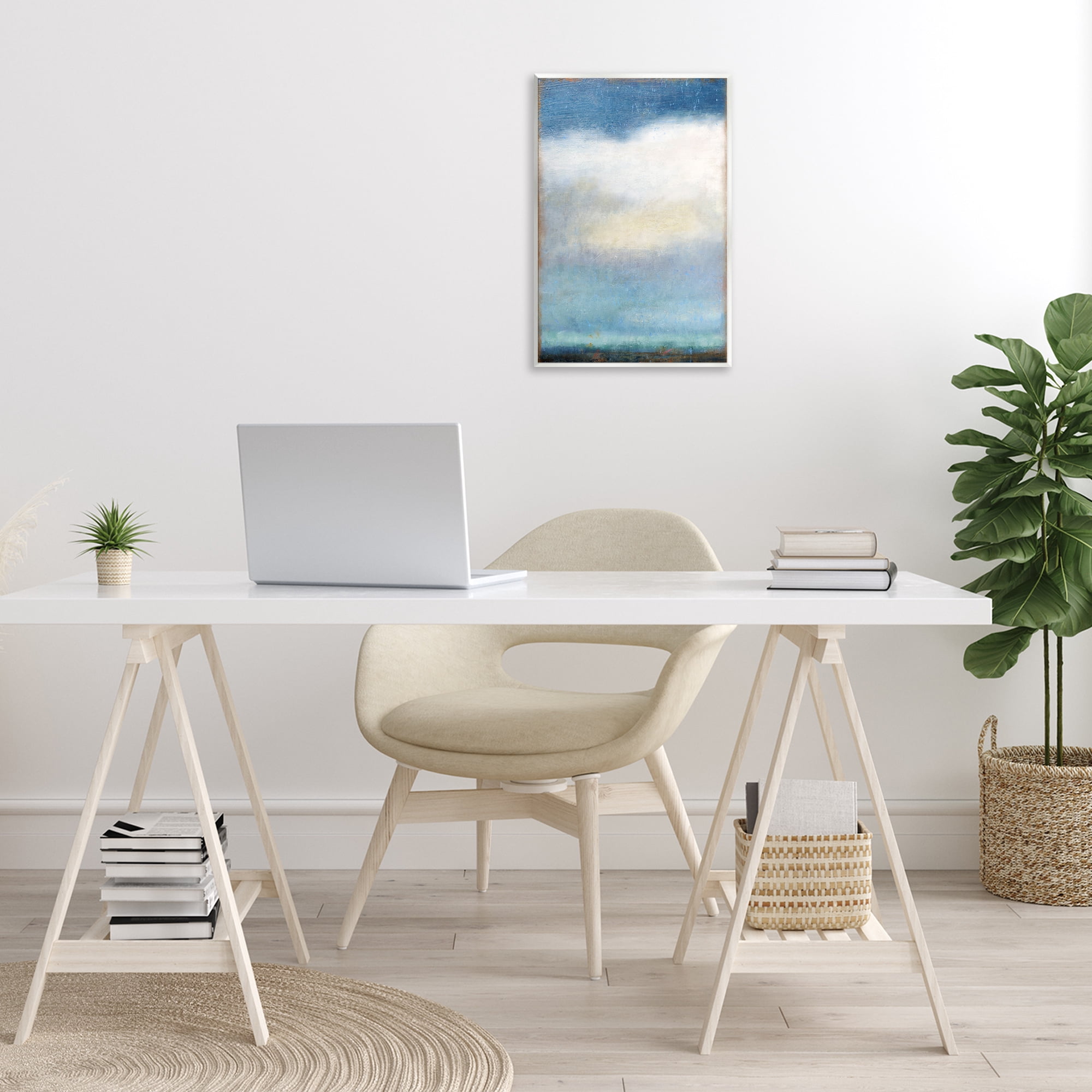 Stupell Industries Rustic Clouds Landscape Landscape Painting Unframed Art Print Wall Art, 13 x 19
