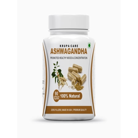 Organic Ashwagandha Capsules 450mg 90 Capsules with Bioperine Powder