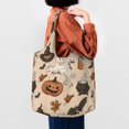 thumbnail image 6 of XMXT Canvas Tote Bag for Women, Pumpkin Ghost Faces Fun Print Large Reusable Shopping Bags, Multicolor, 6 of 7