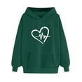 thumbnail image 2 of Patlollav Pntutb Women Long Sleeve Hooded Sweatshirts Clearance,Ladies Solid Turtleneck Tops, 2 of 7