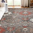 thumbnail image 6 of Superior Oriental Vintage Floral Damask Power-loom Indoor Area Rug, 8'x10', Rust, 6 of 6