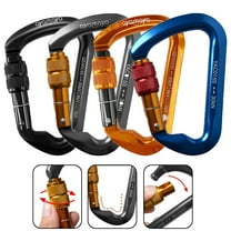 HOMEYA 30KN Locking Climbing Carabiner Clip,CE Certified Rock Climbing Carabiner,Heavy Duty Carabiners for Climbing,Rappelling,Hunting & Rescue