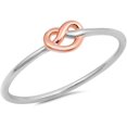 thumbnail image 1 of CHOOSE YOUR COLOR Sterling Silver Knot Ring, 1 of 2