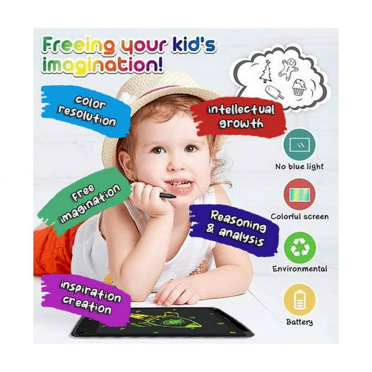 Pillani Doodle Board 10-Inch, Road Trip Essentials Kids, LCD Writing Tablet  for Kids, Magic Led Pad for Ages 3 4 5 6 7 8 Year Old Boys Girls, Coloring