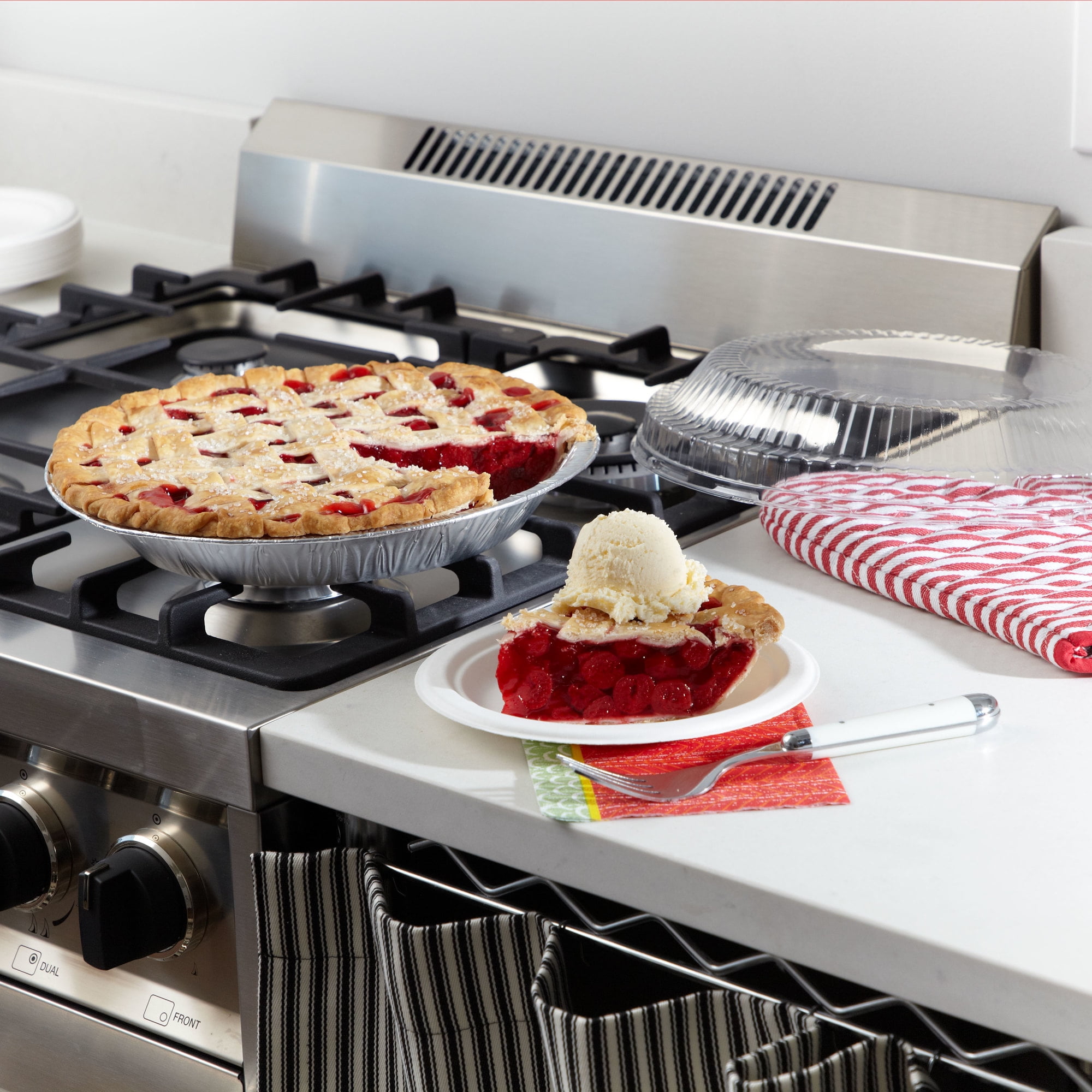 EZ Foil Pie Pans with Lids, Round, 10 Inch, 2 Count