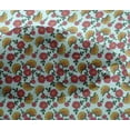 thumbnail image 4 of oneOone Viscose Chiffon Fabric Leaves & Floral Block Decor Fabric Printed BTY 42 Inch Wide, 4 of 4