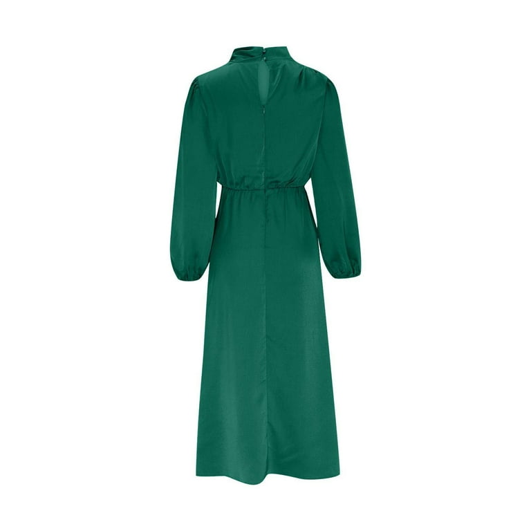 green emerald velvet dress Norma Kamali-Reverse Obie Dresses Green-Dresses main image 0