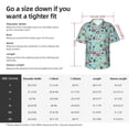 thumbnail image 3 of Cauagu Travel1 Print Hawaiian Shirt for Men,Casual Short Sleeve Button Down Shirts Summer Beach Men's Regular-Fit Short-Sleeve Print Shirt -Large, 3 of 6