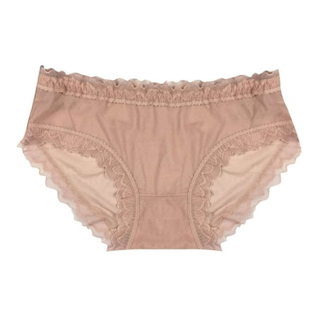 

WZHKSN Women Solid Panty Multicolour Hollow Out Briefs 6-Pack