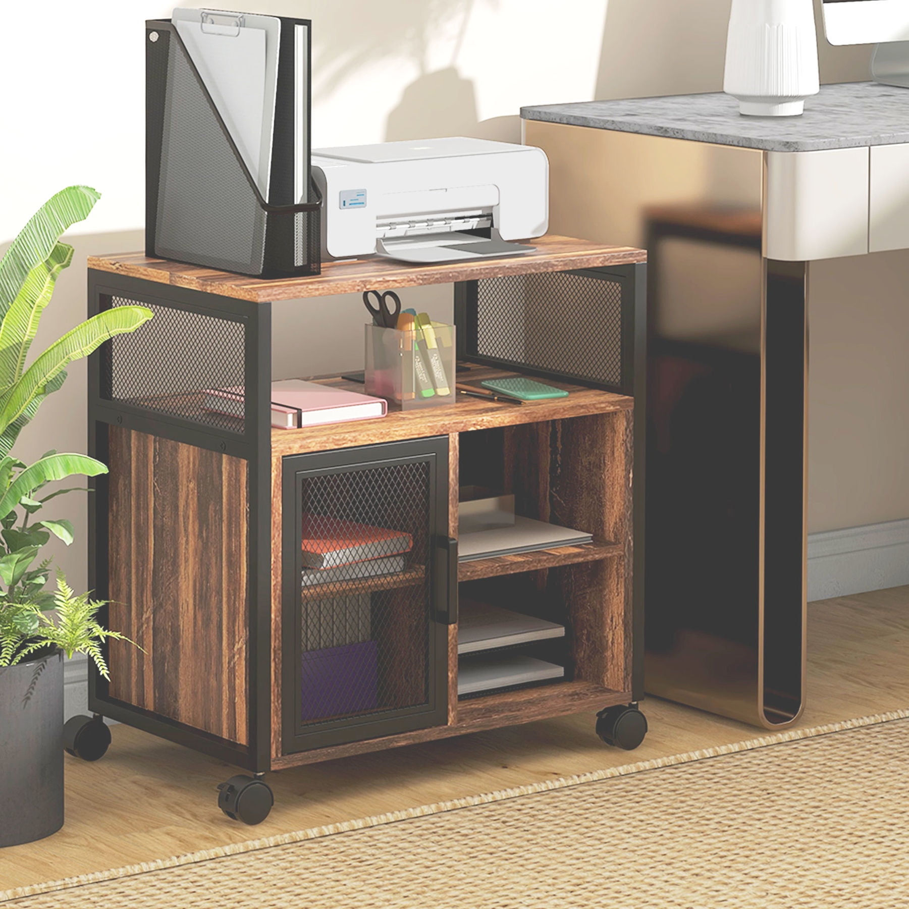 Tidy Cable Management with Cable Hole / Large Storage for Odds and Ends / Transformable Furniture