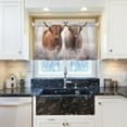 thumbnail image 5 of GZHJMY Highland Cow Half Window Tier Curtains 36 Inch Blackout Thermal Insulating Kitchen Linen Tier Curtains for Kitchen,Bathroom,Cafe, 5 of 7
