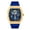 Gold Blue, variant on Men’s 41mm Tonneau Watch – Luxury Quartz Timepiece with Skeleton Dial, Silicone Strap, Gift for Him - Gold Blue