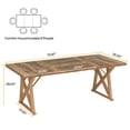 thumbnail image 5 of Finmind Dinning Room Table for 8 People, 6ft Wooden Dining Table, 5 of 5