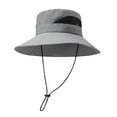 thumbnail image 3 of Sombrero de cubo, sombrero para el sol, gorras de playa, secado rápido, ala ancha, gorras de camping de verano, pesca gris claro, 3 of 9