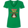 thumbnail image 3 of Inktastic Bernedoodle Dog Lover Women's V-Neck T-Shirt, 3 of 5