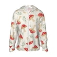 thumbnail image 1 of Fotbe Cartoon Flat Mushrooms Chaqueta con Protección Solar UPF 50+ para Hombre y Mujer, Camisa con Capucha y Bolsillos-3X-Large, 1 of 7