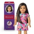 thumbnail image 1 of American Girl Truly Me 18-inch Doll #124 with Brown Eyes, Black-Brown Hair, Lt-to-Med Skin, T-shirt Dress, For Ages 6+, Floral, 1 of 5