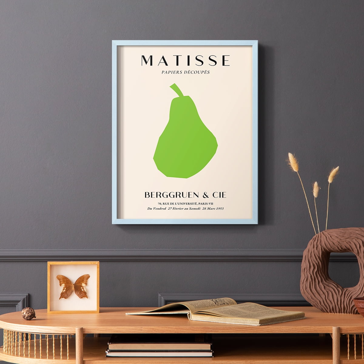 Matisse CLXXII Framed Print in Blue Solid Wood 8 x 10 Framed Print