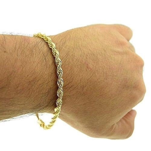 14k Gold Filled Rope Bracelet 8 - Walmart.com