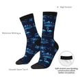 thumbnail image 4 of KLL BLUE Flamingo Birds Print Cool Socks Men's Women's Crew Socks Funny Crazy Novelty Stockings, 4 of 6