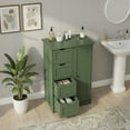 thumbnail image 4 of Ktaxon Wooden Bathroom Floor Cabinet, Side Storage Organizer with 4 Drawers, 1 Cupboard & 2-Shelves, Forest Green, 4 of 17