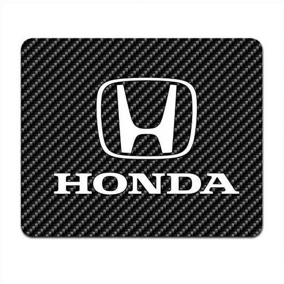 Honda Logo Black Carbon Fiber Texture Graphic PC Mouse Pad for Gaming and Office