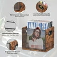 thumbnail image 4 of 2 Pack Vinyl Record Storage, Album Storage for Vinyl Records, Record Crates for Vinyl, Vinyl Record Album Holder, Vinyl Holder, Metal & Wooden LP Record Crate, Vinyl Record Box Case Crate, 4 of 8
