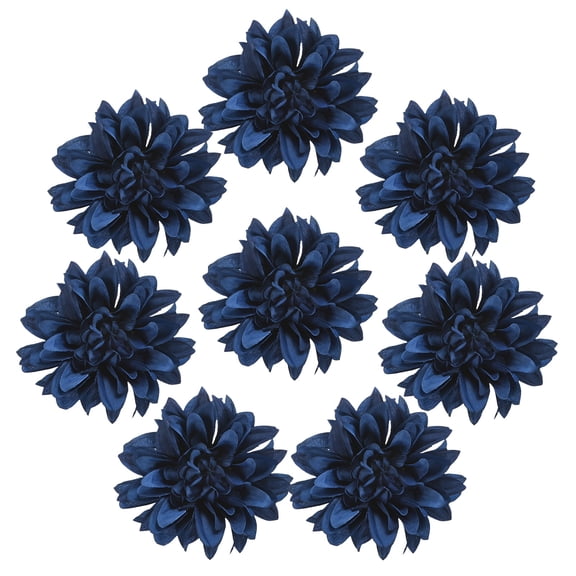 Uxcell 8-Pack Artificial Flowers Bulk, 3.54Inch/90mm Fake Chrysanthemum Floral Silk Flowers for DIY Home Decorations/Wedding Bouquets/Garden Office Table Centerpieces[Fog Blue]