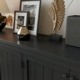 thumbnail image 3 of Buffet Noir avec Rangement, Buffet à 4 Portes de 62,99 Pouces pour Salle à Manger, Armoire de Rangement Moderne pour Salon et Bureau, 3 of 9