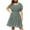 Green, variant on IROINNID Plus Size Dresses For Women Comfy Summer Round-Neck Print Casual Short Sleeve Loose Dress Cheap
