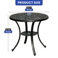 thumbnail image 5 of ModFusion 30" Round Patio Dining Table, Cast Aluminum, Umbrella Hole, Antique Finish, Easy-Clean Top, Non-Slip Feet., 5 of 9