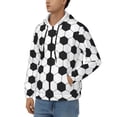 thumbnail image 3 of Kdxio Soccer Ball Print Men Hoodies Casual Hoodies for Men with Zip Pockets Full Zip Long Sleeve Sweatshirt Sports Hooded Jacket-Large, 3 of 5