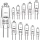 thumbnail image 1 of G4 Halogen Bulbs, 12V 20W Halogen Light Bulbs 2 Pin Clear Capsule Lamp Bulb, Halogen-Pin-Base-Lamp Warm White Light Clear Capsule (10 Pack), 1 of 5